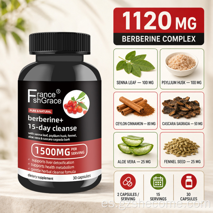 Shecome Berberine Complex Cápsulas Apoyo metabólico del hígado